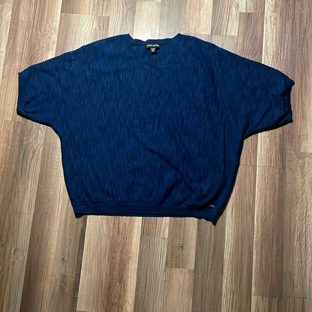 Dark blue DKNY jeans short sleeve sweater